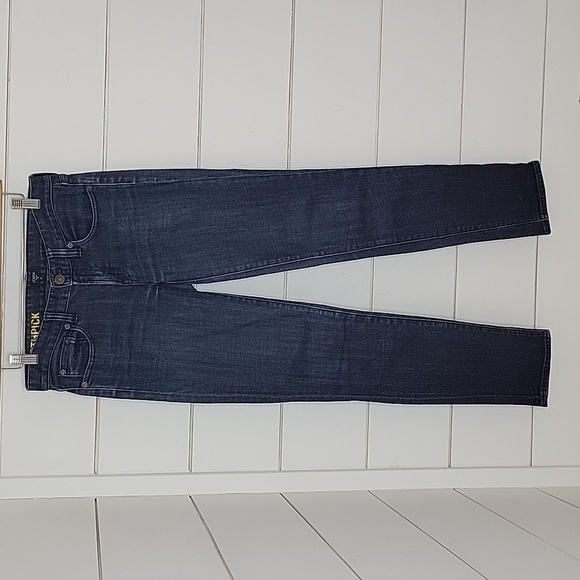 J CREW size 27 "toothpick" dark wash blue denim jeans - Picture 1 of 5